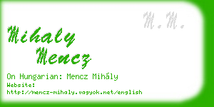 mihaly mencz business card